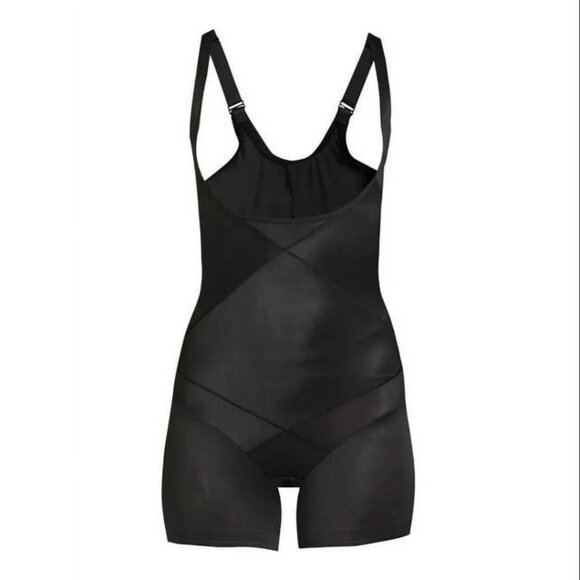 NWT Cupid Black Women's Tummy Tuck Boyshort Bodysuit - Picture 3 of 7